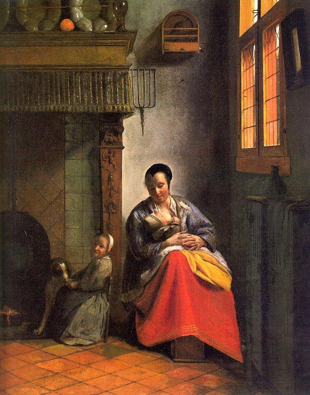 Pieter de Hooch Woman Nursing an Infant China oil painting art